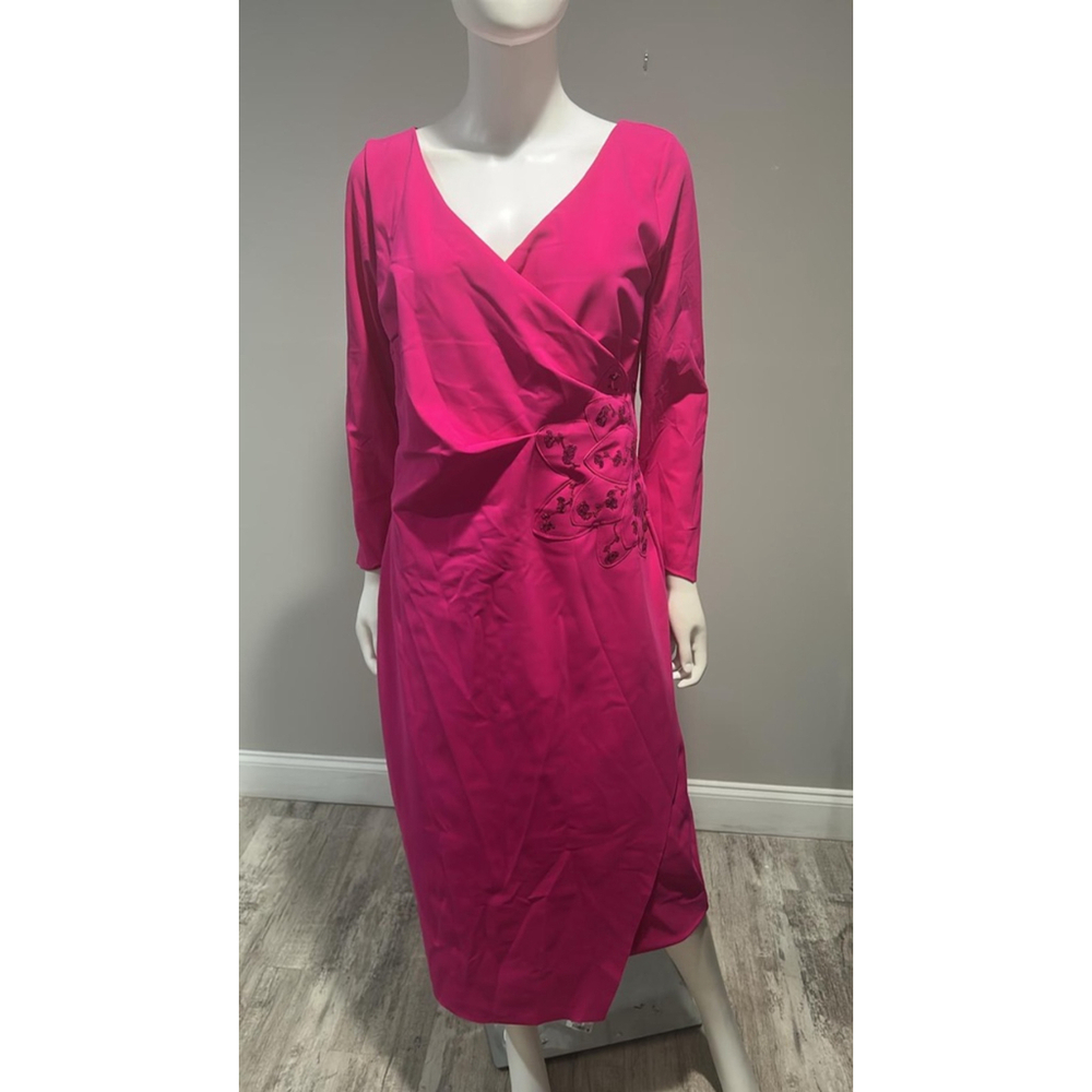 Chiara Boni La Petite Robe Pink Carera Sequin Midi Dress Size 18 - Picture 7 of 13